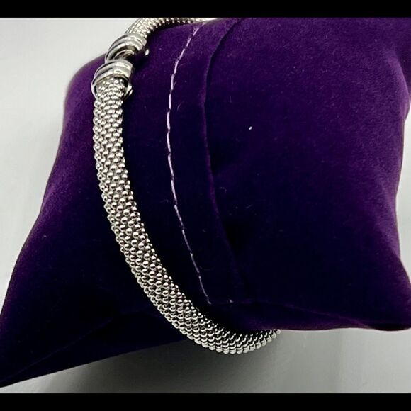 Brand New Phillip Gavriel DIAMOND TALLY CUFF BRACELET IN STERLING SILVER & 18K - Picture 4 of 11